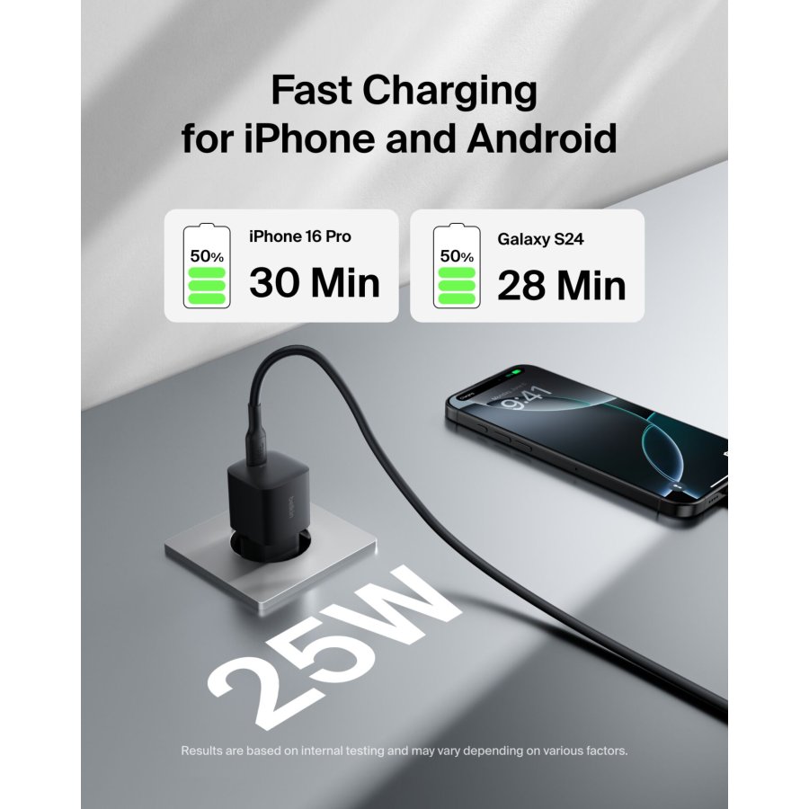 Belkin BOOST Charge 25W USB-C sw Lad.PD/PPS 1m K. WCA012kq1MBK-B6 #6