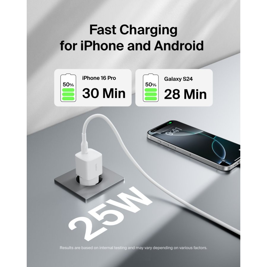 Belkin BOOST Charge 25W USB-C ws Lad.PD/PPS 1m K. WCA012kq1MWH-B6 #6