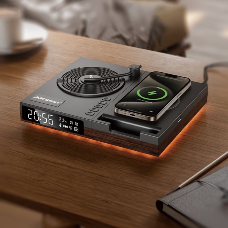 KIENZLE Alarm Clock wireless charging station BT Speaker #9