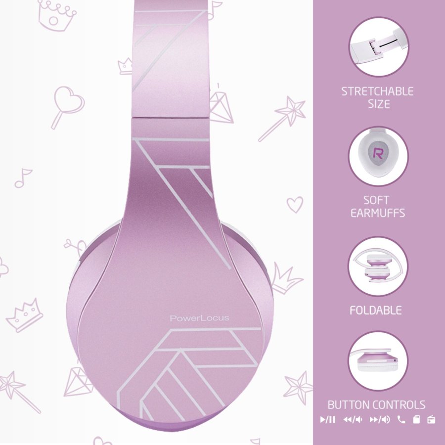 PowerLocus P2 Kids Headphones purple/white #4