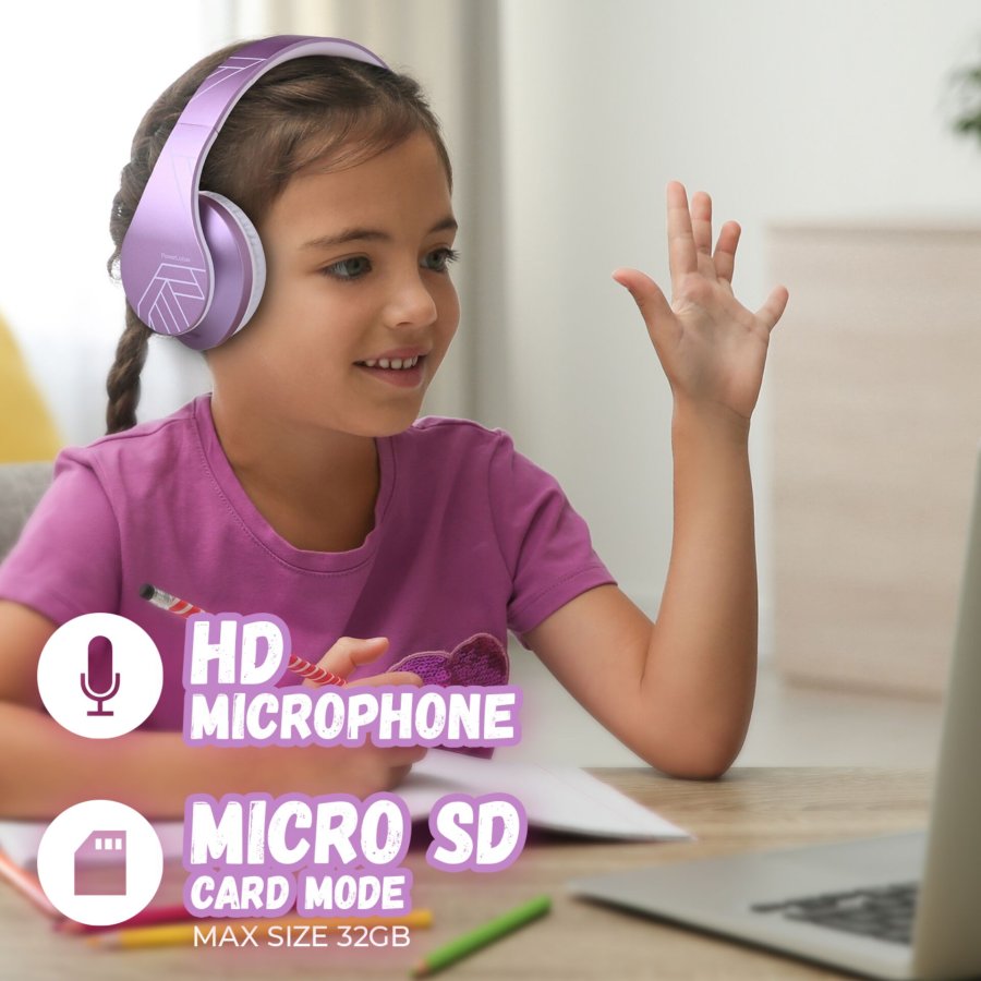 PowerLocus P2 Kids Headphones purple/white #6
