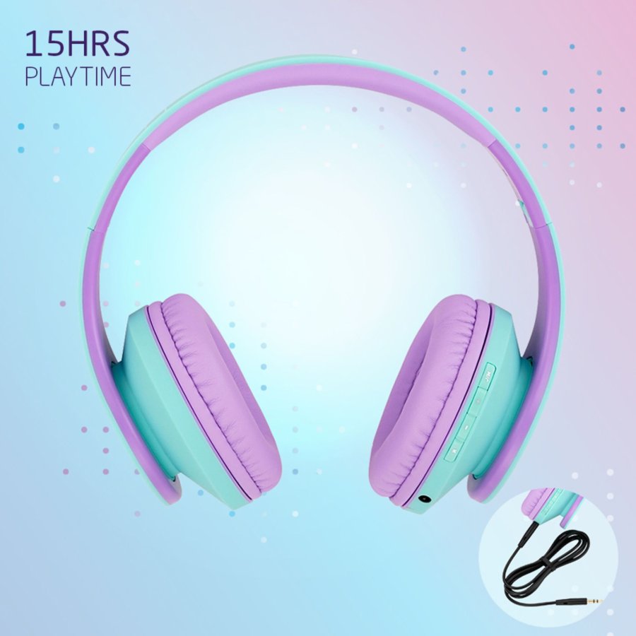 PowerLocus P2 Kids Headphones turquoise/purple #3
