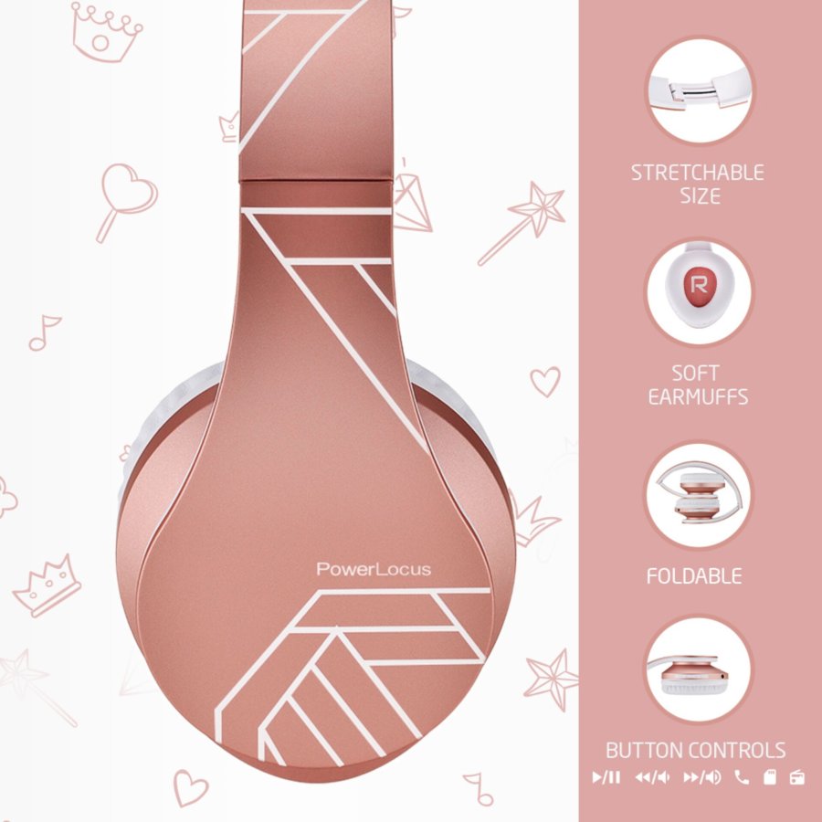 PowerLocus P2 Kids Headphones rose gold #5