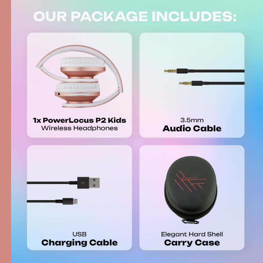 PowerLocus P2 Kids Headphones rose gold #9