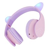PowerLocus P2 Kids Headphones purple/pink with Ears #2