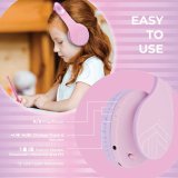 PowerLocus P2 Kids Headphones purple/pink with Ears #9