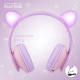PowerLocus P2 Kids Headphones purple/pink with Ears #10
