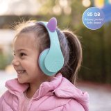 PowerLocus P2 Kids Headphones purple/turquoise with Ears #8