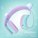 PowerLocus P2 Kids Headphones purple/turquoise with Ears #13