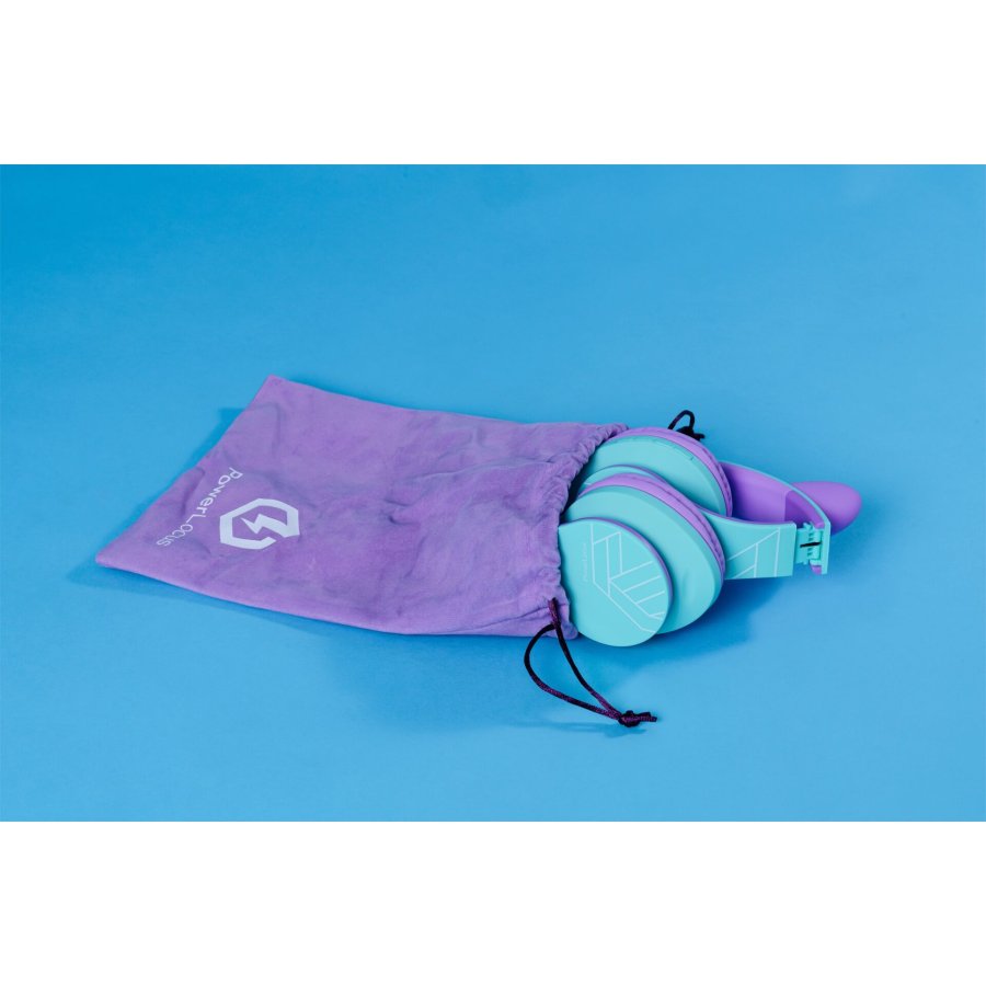 PowerLocus P2 Kids Headphones purple/turquoise with Ears #16