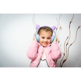 PowerLocus P2 Kids Headphones purple/turquoise with Ears #18