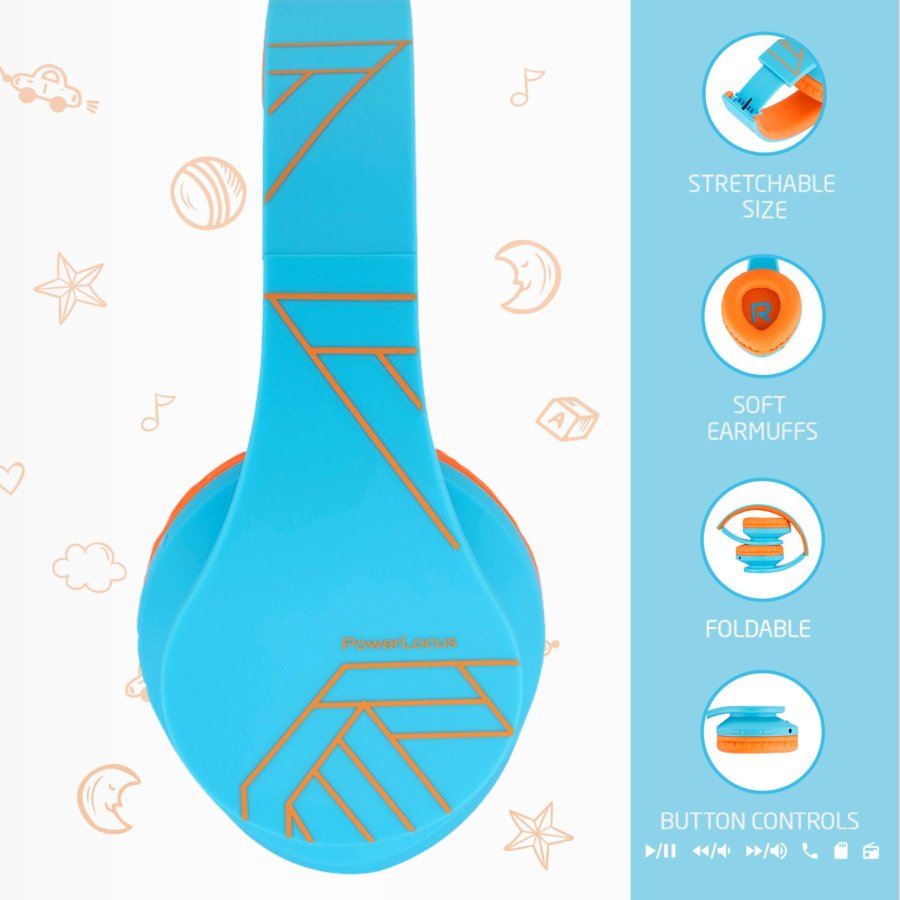PowerLocus P2 Kids Headphones blue/orange #9