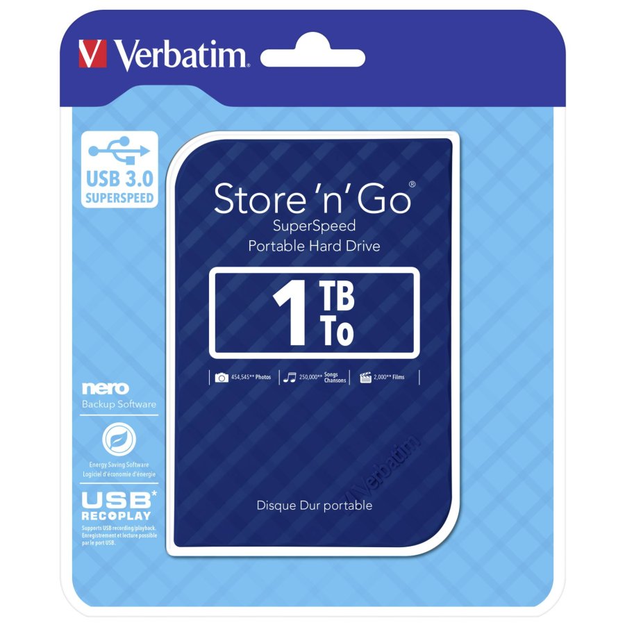Verbatim Store n Go 2,5      1TB USB 3.0 blue Gen 2         53200 #3
