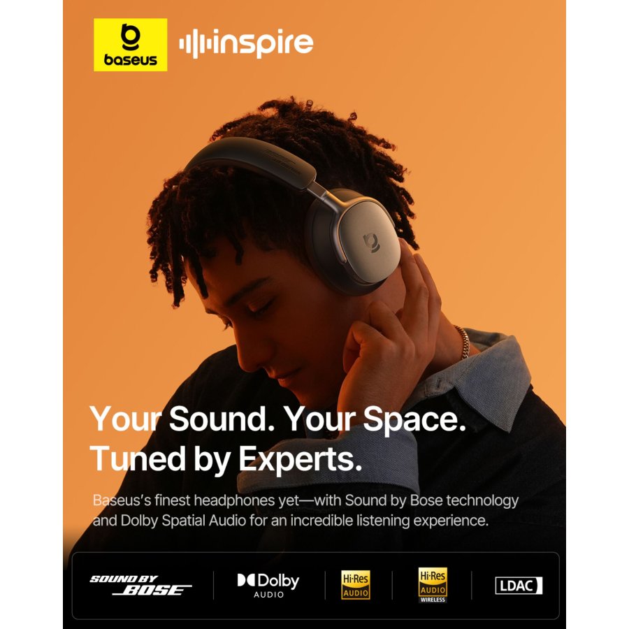 Baseus Inspire XH1 Wireless Noise Cancel Headphones Black #7