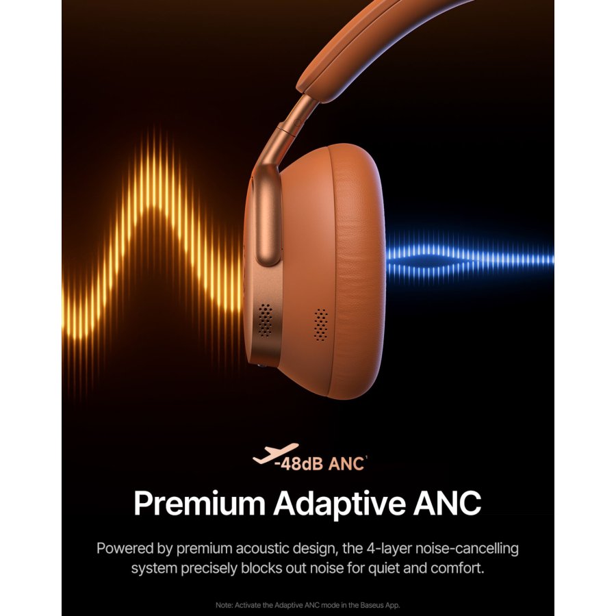 Baseus Inspire XH1 Wireless Noise Cancel Headphones Coral #9