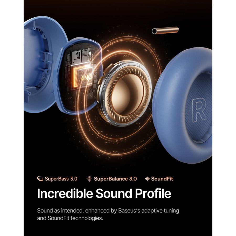 Baseus Inspire XH1 Wireless Noise Cancel Headphones Blue #7