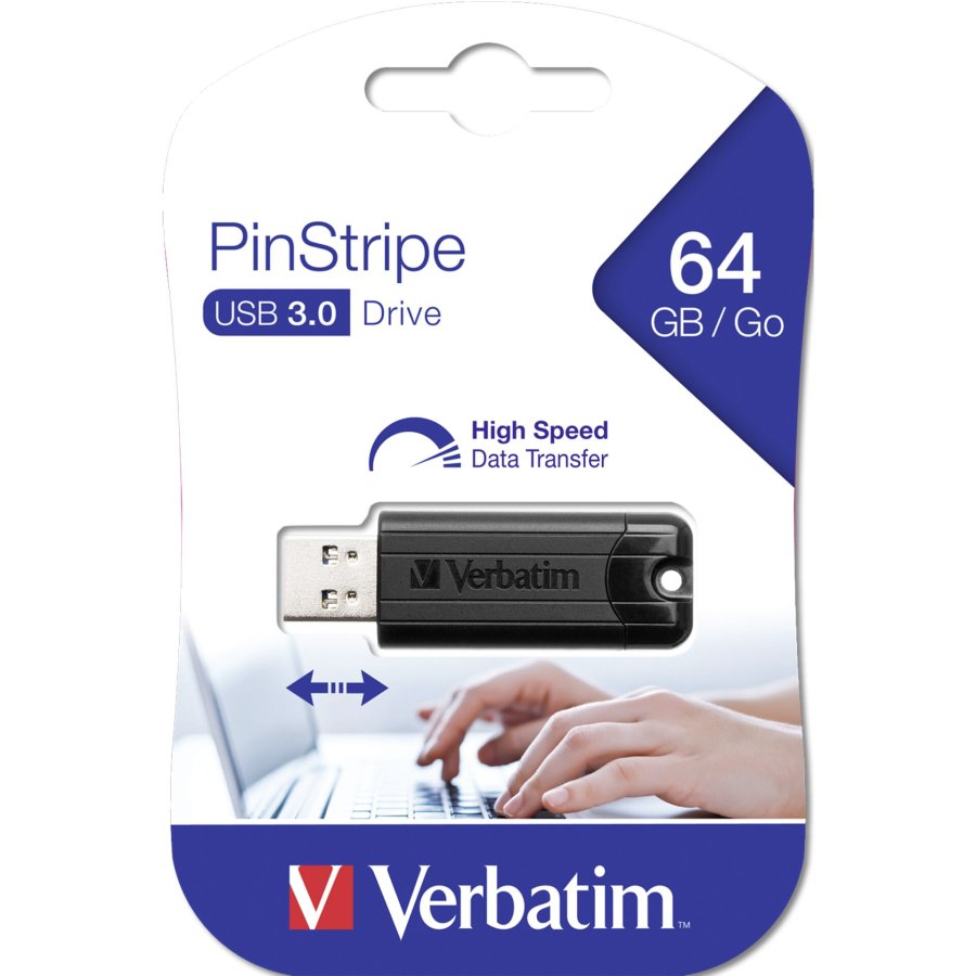 Verbatim Store n Go         64GB Pinstripe USB 3.0 black    49318 #1