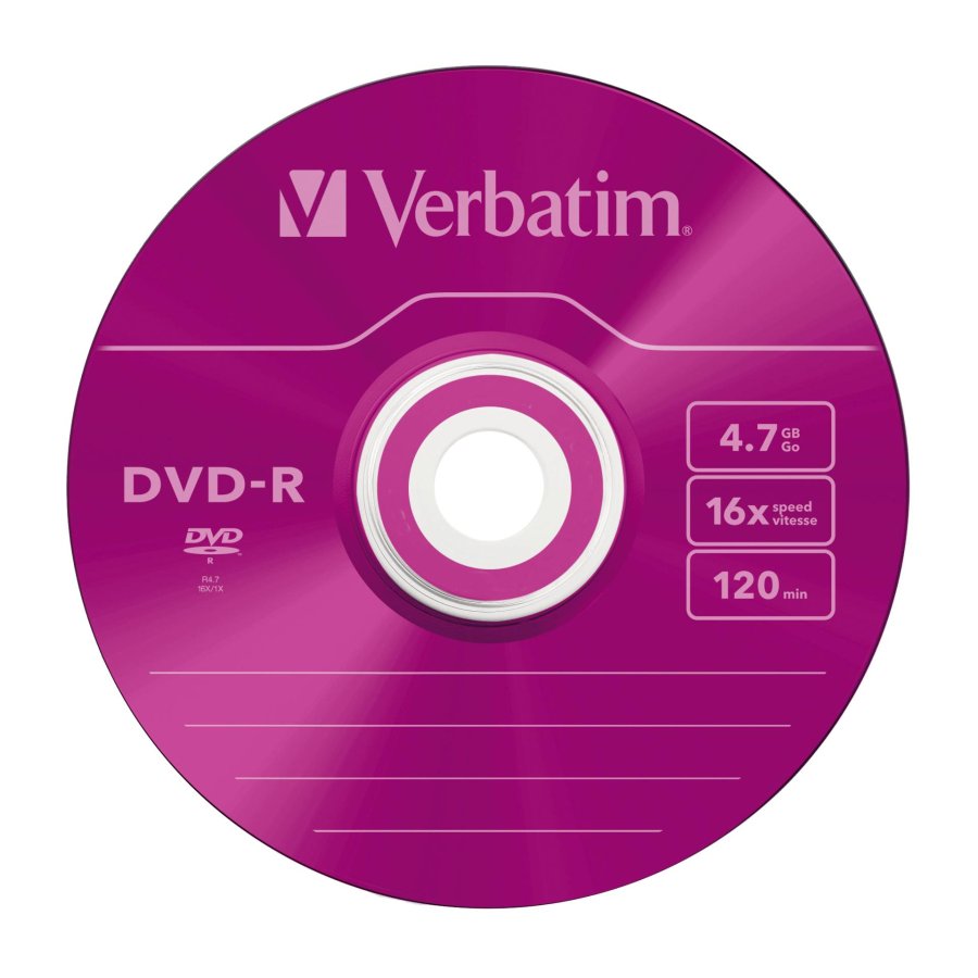 1x5 Verbatim DVD-R 4,7GB Colour 16x Speed, Slim Case #5