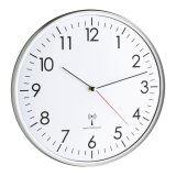 TFA 60.3514 white/silver Analogue RC Clock #1