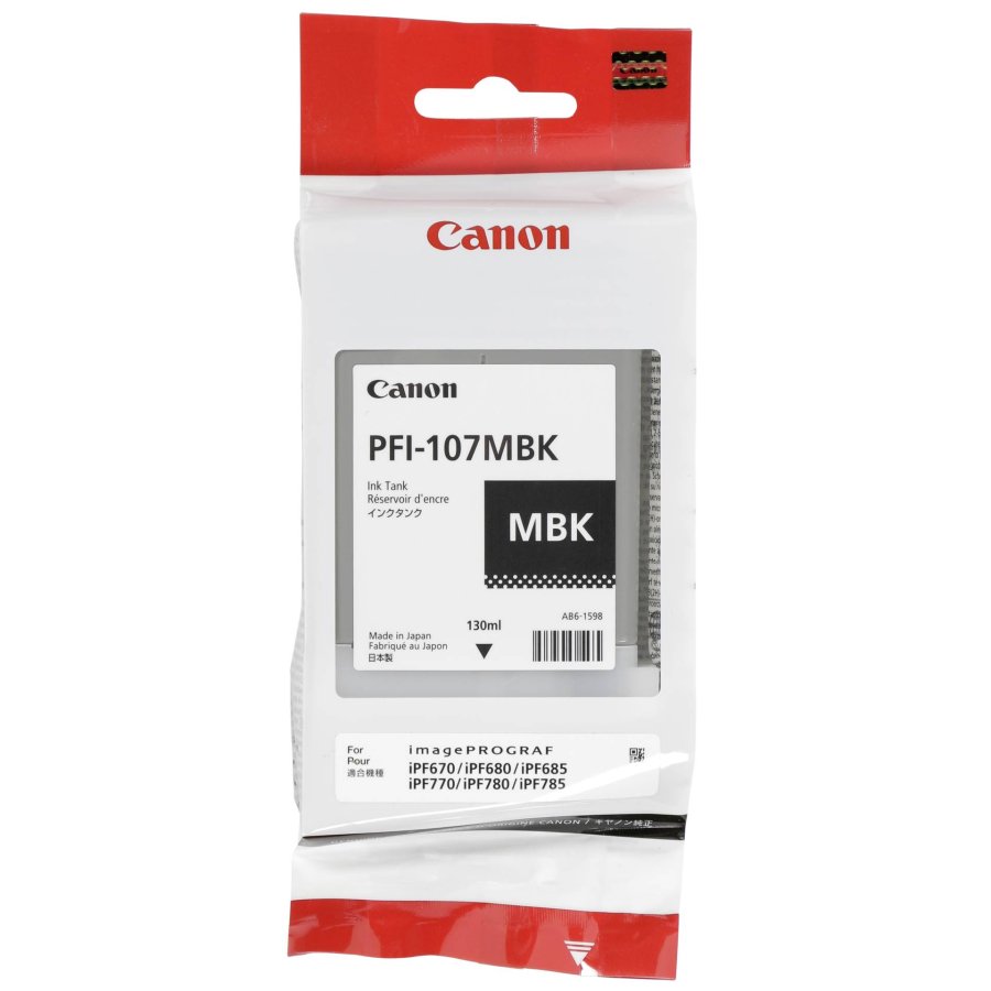 Canon PFI-107MBK bl�kpatron 1 stk Original Mat sort #1
