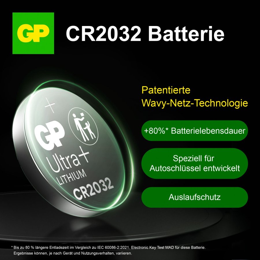 1x2 GP CR 2032 Lithium 3V Knopfzellen 3 Volt #4