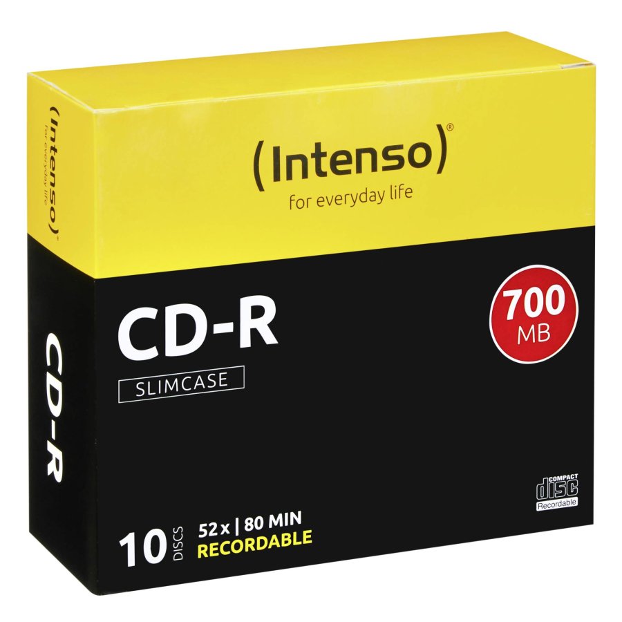 1x10 Intenso CD-R 80 / 700MB 52x Speed, Slimcase #1