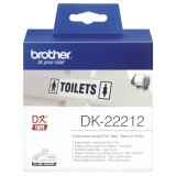 Sammenhngende etiket Brother DK22212 Sort/Hvid Hvid #1