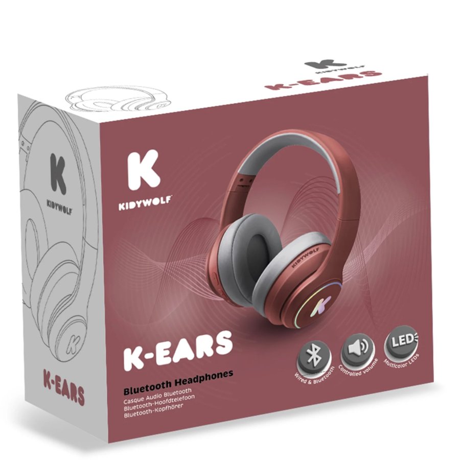 Kidywolf Headphones Bluetooth red #2