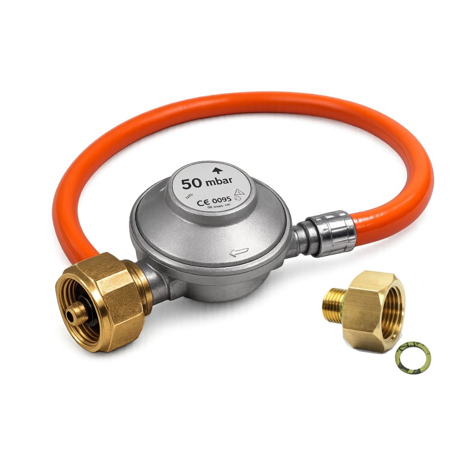 Alfa Forni Gas Anschluss-Set 50mBar 1,5kg/h, 80 cm Schlauch #1