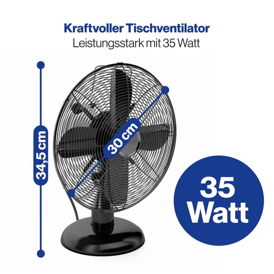 ProfiCare PC-VL 3063 M  30 cm Metal Tisch-Ventilator black #4