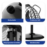 ProfiCare PC-VL 3064 MS 40 cm Metall Stand-Ventilator  schwarz #6