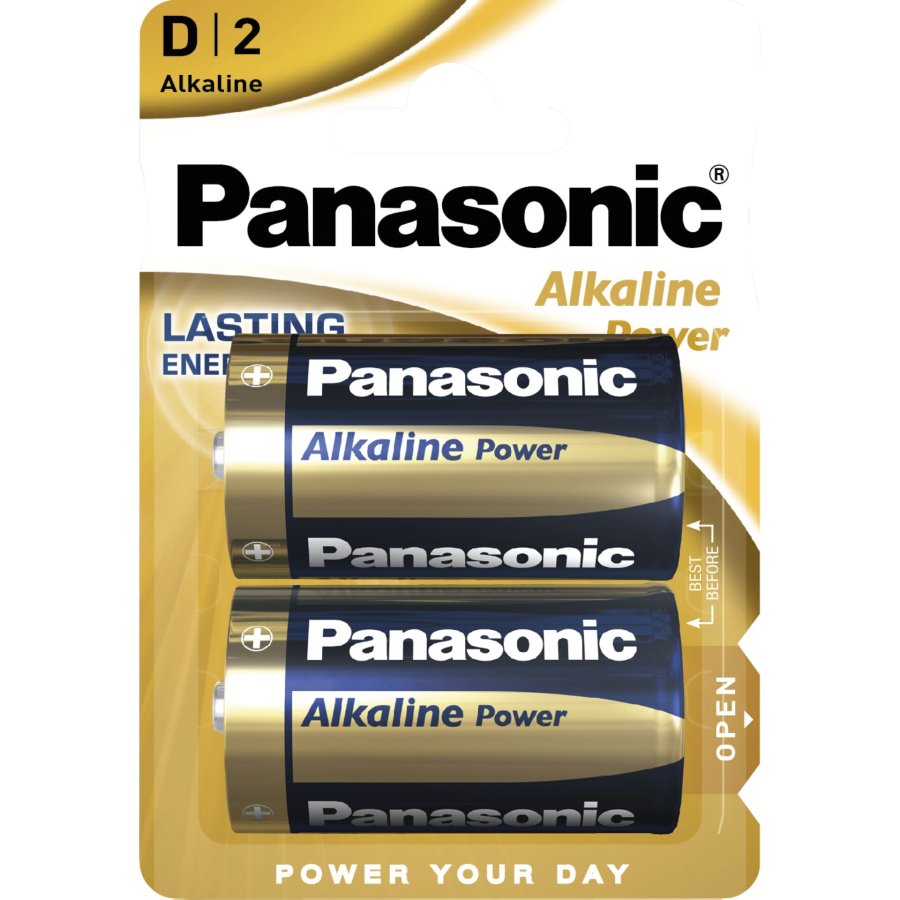 1x2 Panasonic Alkaline Power Mono D LR 20 #1