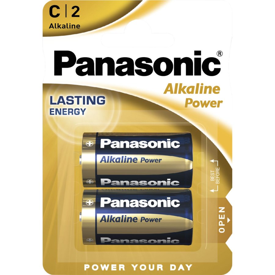 1x2 Panasonic Alkaline Power Baby C LR 14 #1