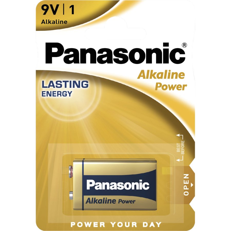 1 Panasonic Alkaline Power 9V block #1