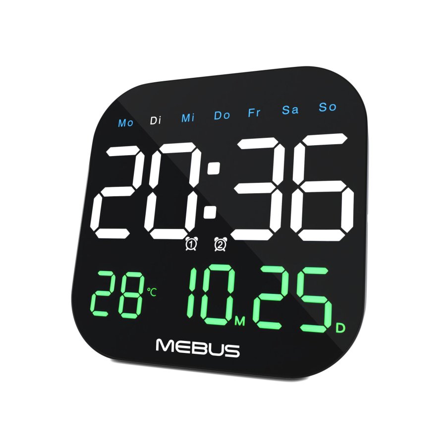 Mebus 19855 Quarz-Wanduhr digital #2