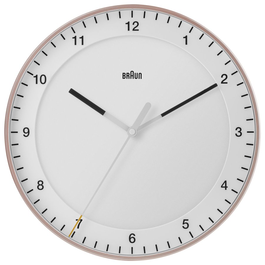 Braun BC 17 PW rosa/weiß Quarzwanduhr, analog #1