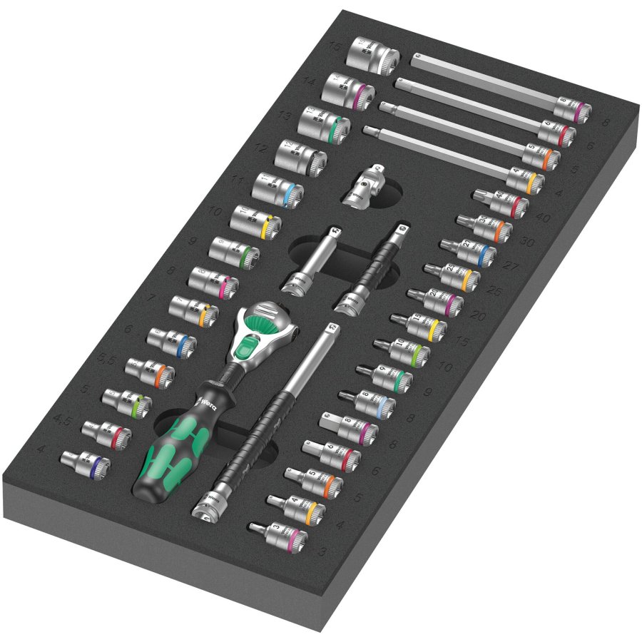 Wera 9720 A Zyklop Knarre Set 1 Schaumstoffeinlage #1