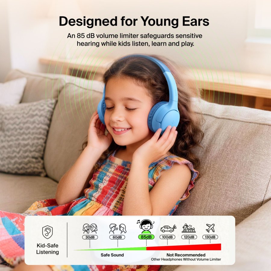 Belkin Soundform Mini 2 Wireless On-Ear Kids blue .AUD012hqBL #8