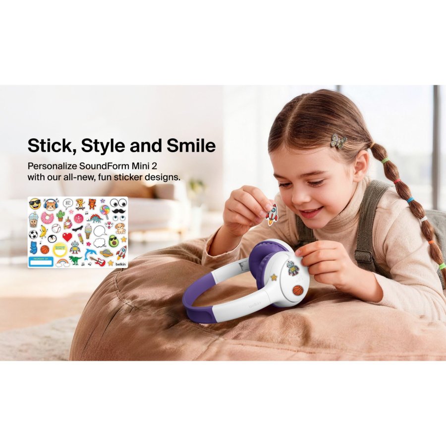 Belkin Soundform Mini 2 Wireless On-Ear Kids purple  AUD012hqPU #10
