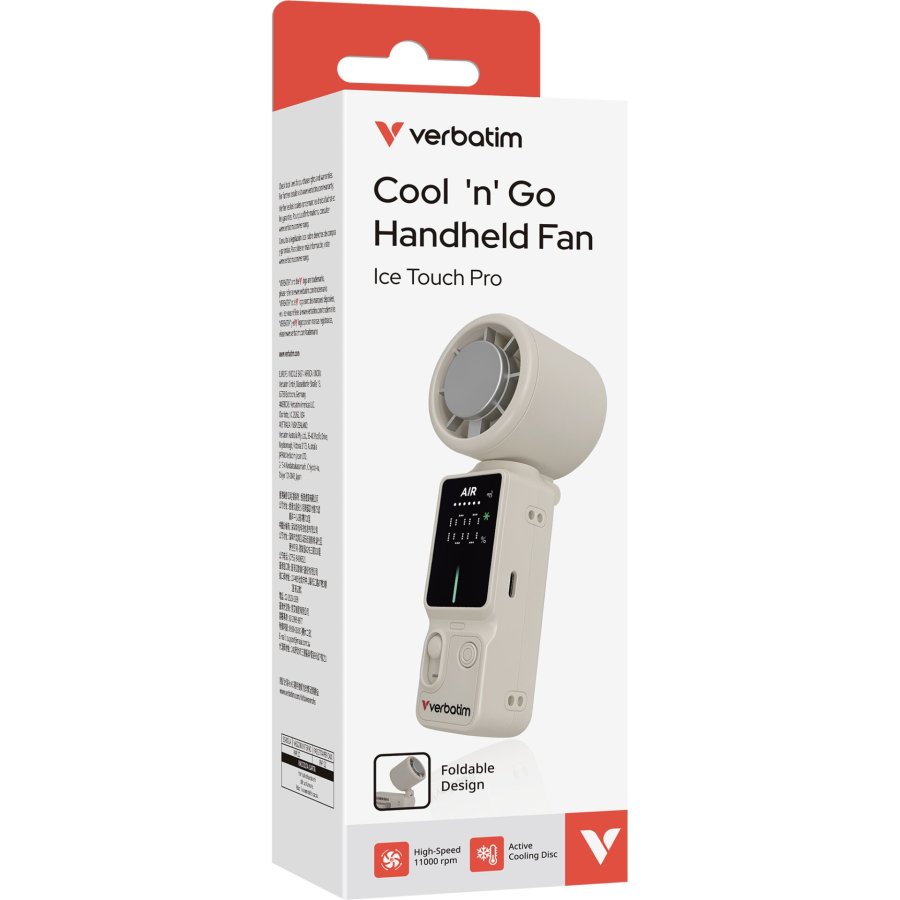 Verbatim Cool`n´Go Ice Touch Mini Handheld Fan wh./sil. 32348 #10