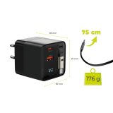 Mobile Origin 65W GaN Charger USB-C retra. cable + USB-A 75cm #11