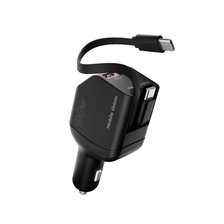 Mobile Origin 90W Car Charger CA22 USB-C+USB-A 2x cable 60cm #2