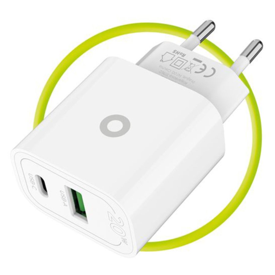 Mobile Origin PD20W Wall Charger MO12 white 1x USB-A + 1x USB-C #11