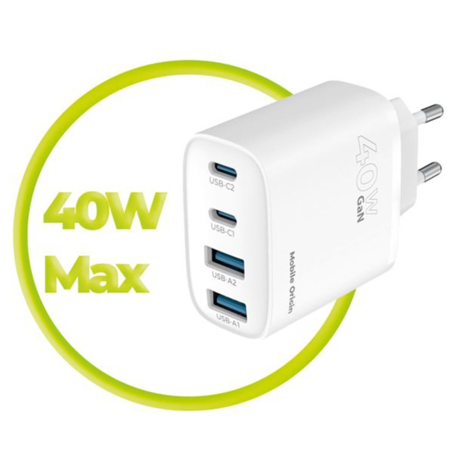 Mobile Origin 40W GaN Charger PW22 2x USB-C + 2x USB-A #9