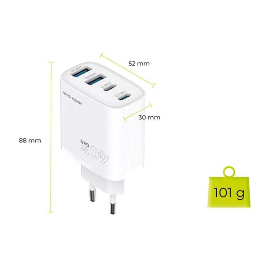 Mobile Origin 40W GaN Charger PW22 2x USB-C + 2x USB-A #14