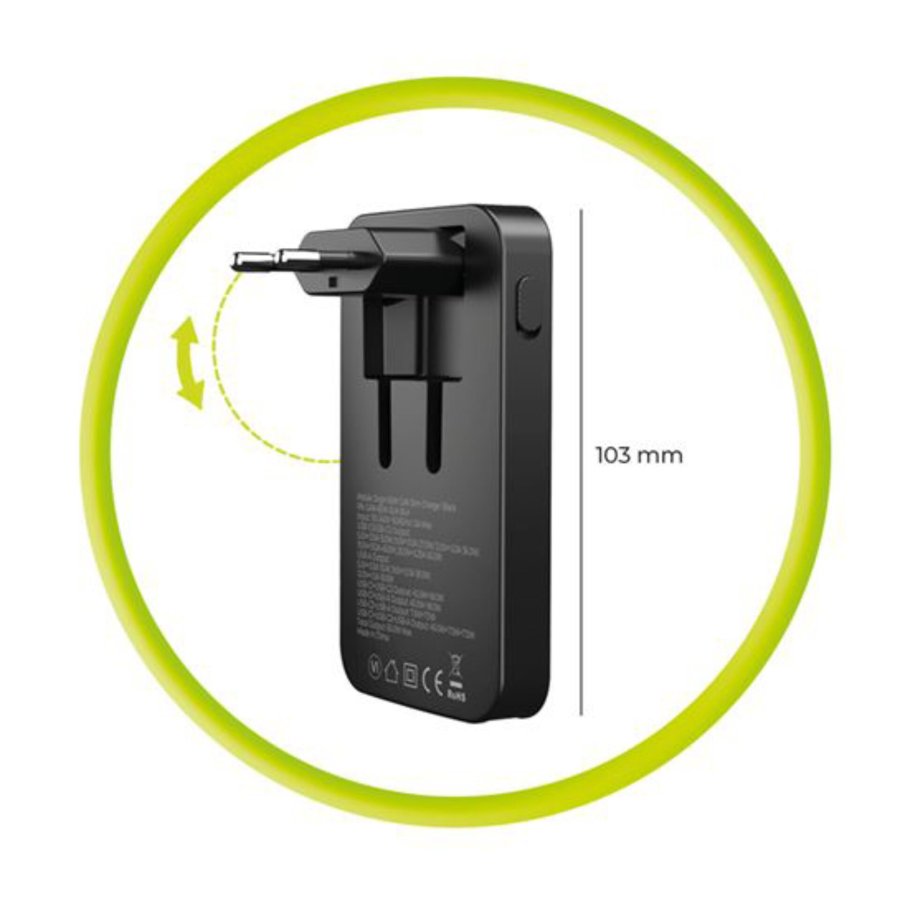 Mobile Origin 65W GaN Slim dual USB-C single USB-A black #8