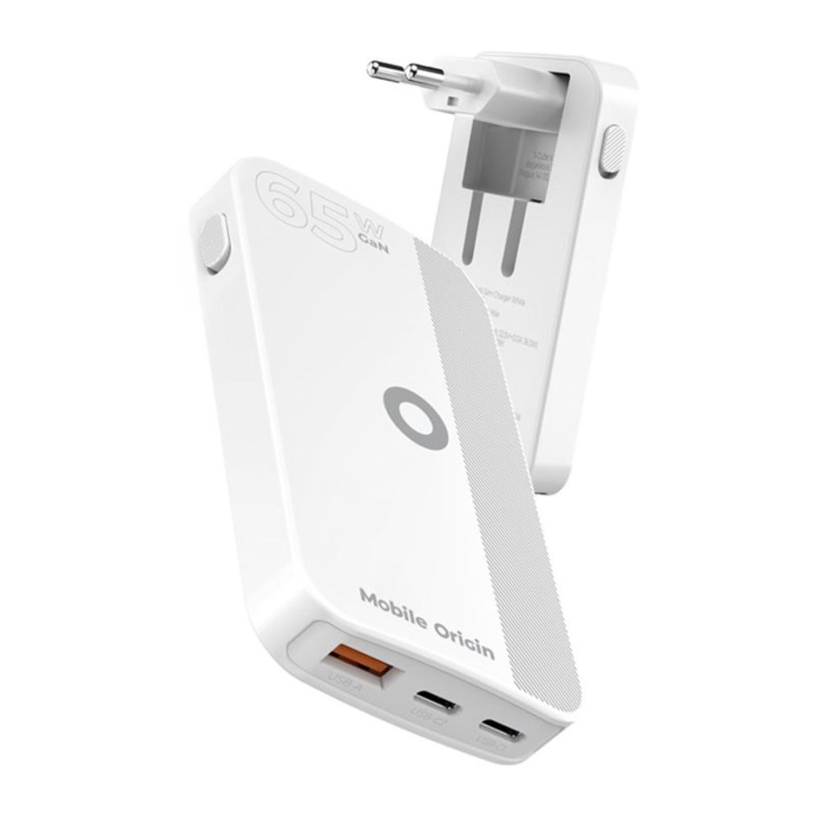 Mobile Origin 65W GaN Slim dual USB-C single USB-A, white #5