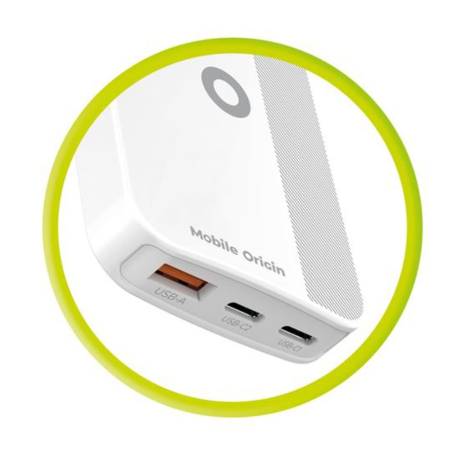 Mobile Origin 65W GaN Slim dual USB-C single USB-A, white #7