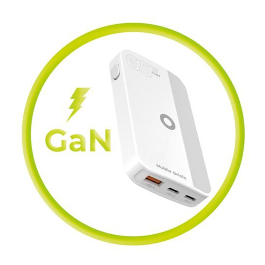 Mobile Origin 65W GaN Slim dual USB-C single USB-A, white #8