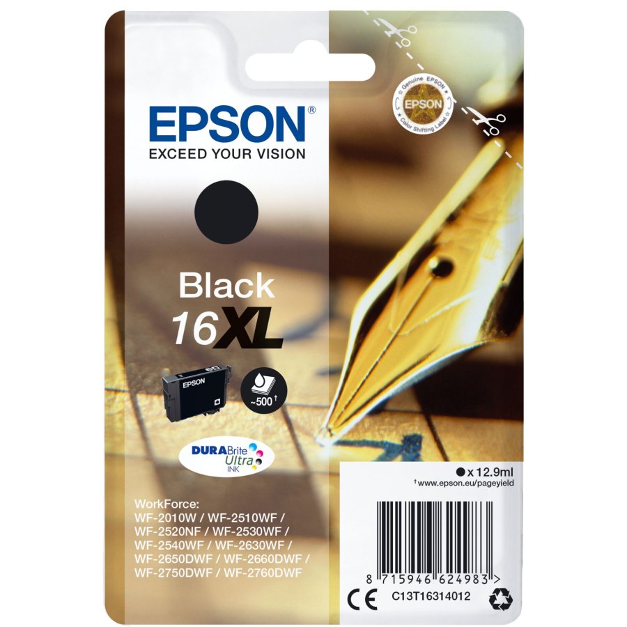 Epson Pen and crossword C13T16314012 bl�kpatron 1 stk Original H�jt (XL) udbytte Sort #1